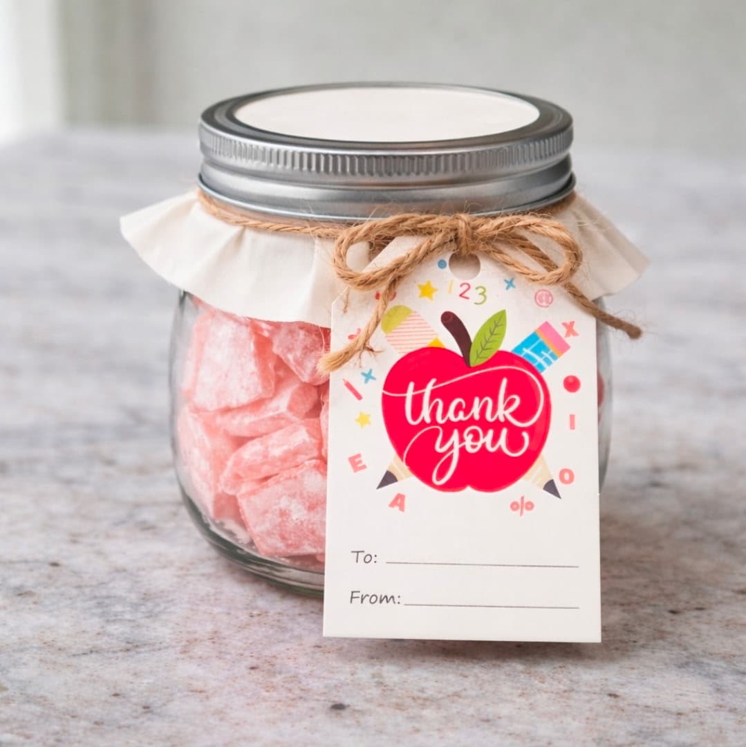 Glass Candy Gift Jar